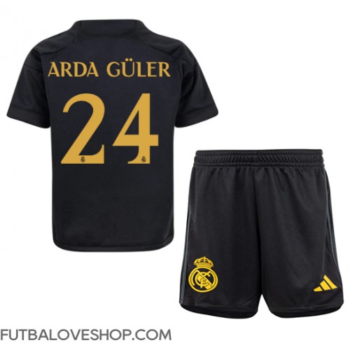 Dres Real Madrid Arda Guler #24 Tretina pre deti 2023-24 Krátky Rukáv (+ trenírky)